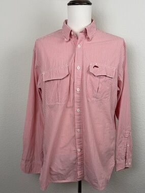 SIMMS men’s long sleeve button down fishing shirt  | XL Orange